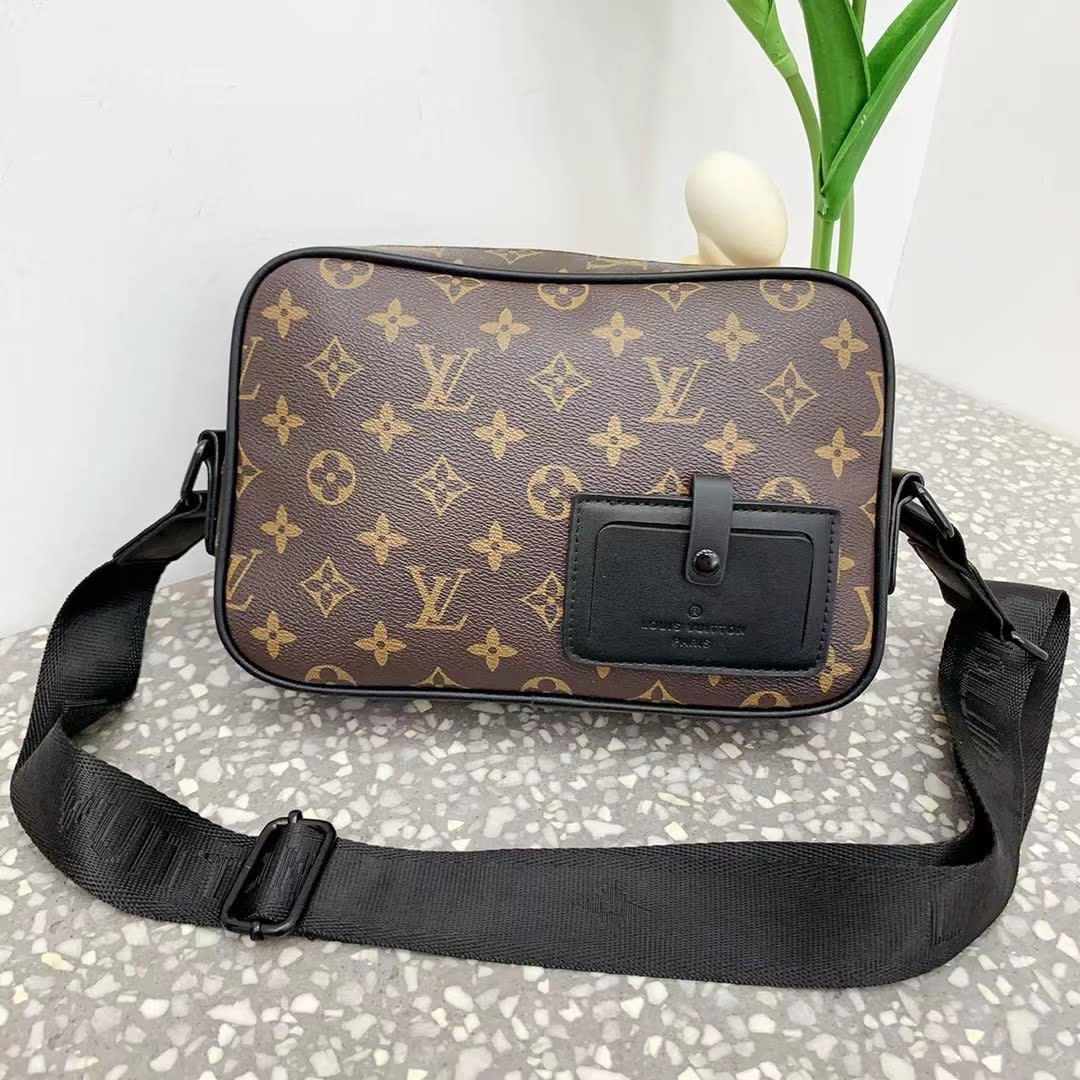 Monogram Crossbody Messenger Bag with Adjustable Strap thumbnail 5
