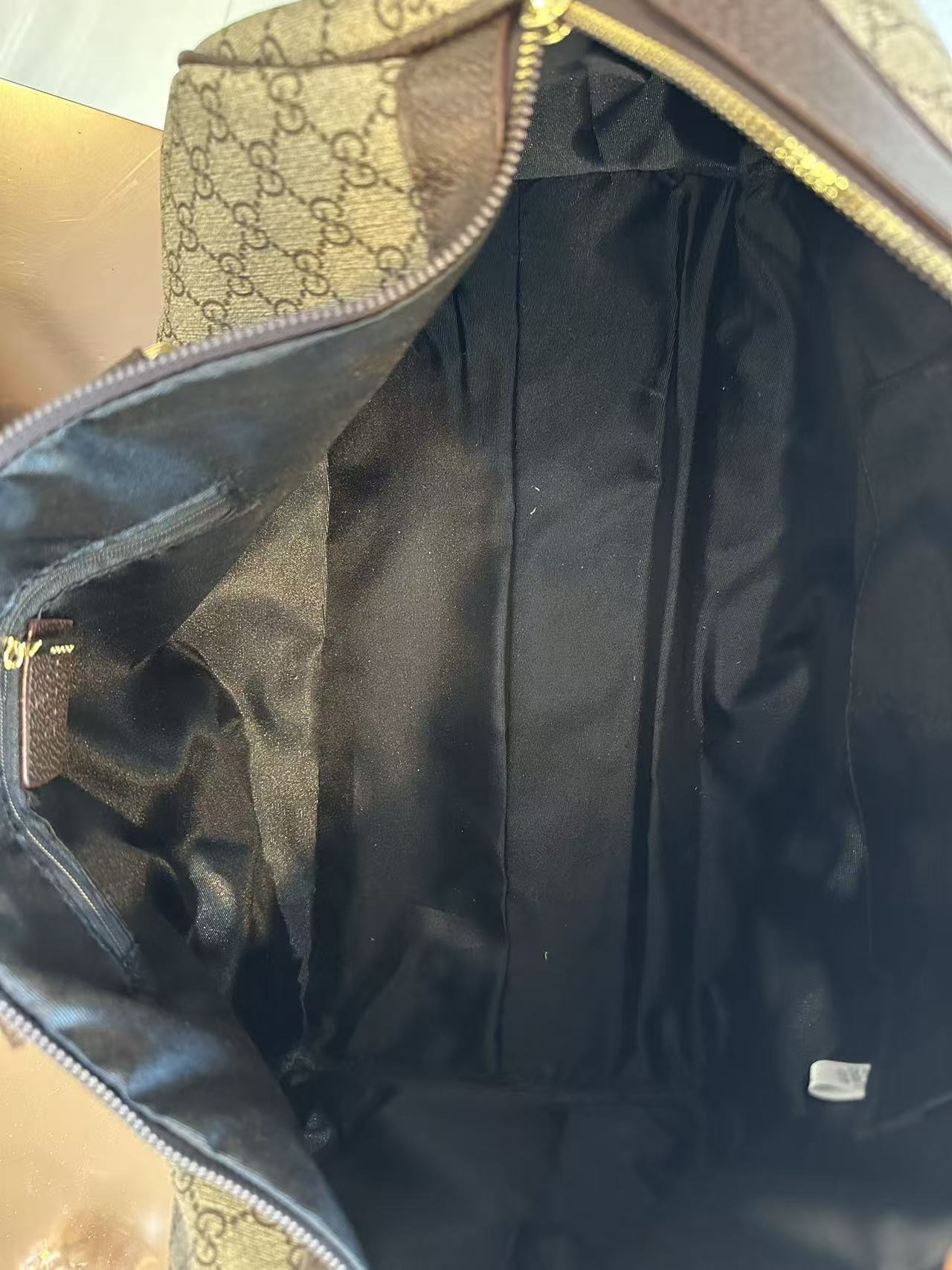 Luxury GG Monogram Travel Duffle Bag – Beige & Brown thumbnail 8