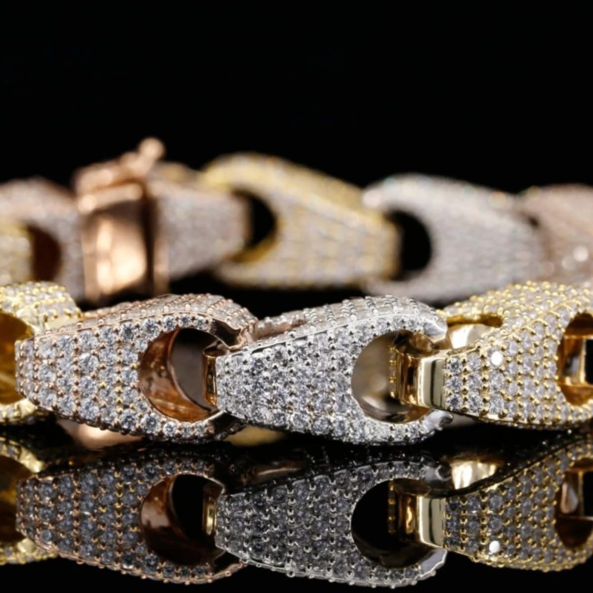 Unique Iced Out Design Moissanite Diamond Bracelets view 1