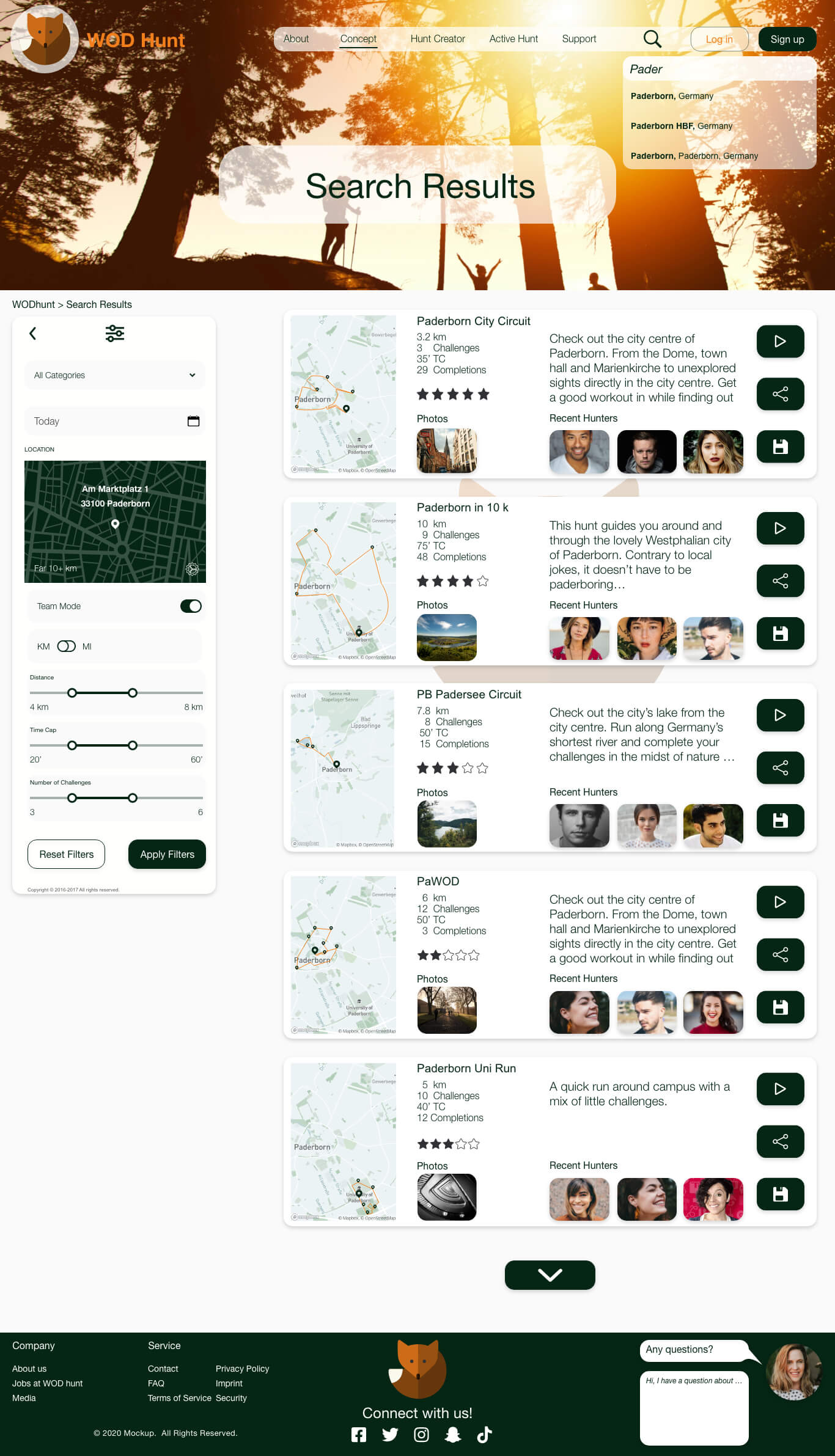 Desktop Wireframe Search Results High-Fidelity