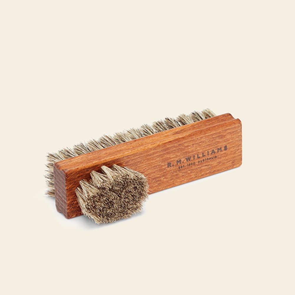 Natural Double Sided Brush Leather Care