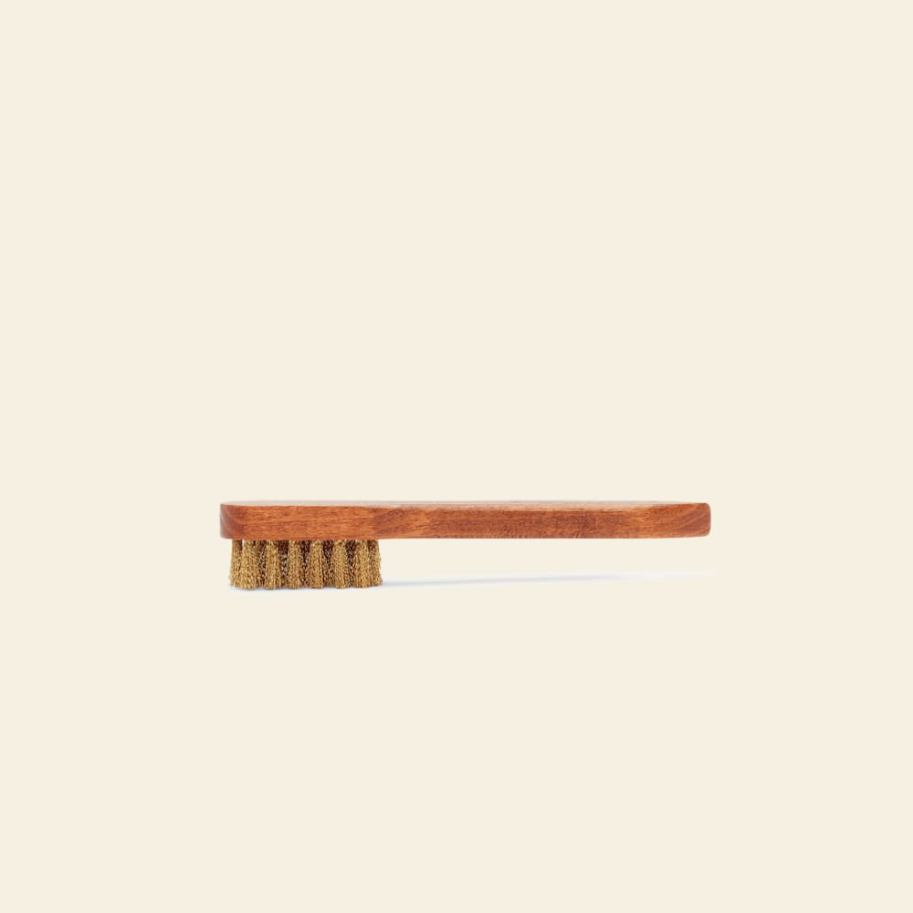 Natural Suede Brass Bristle Brush Leather Care