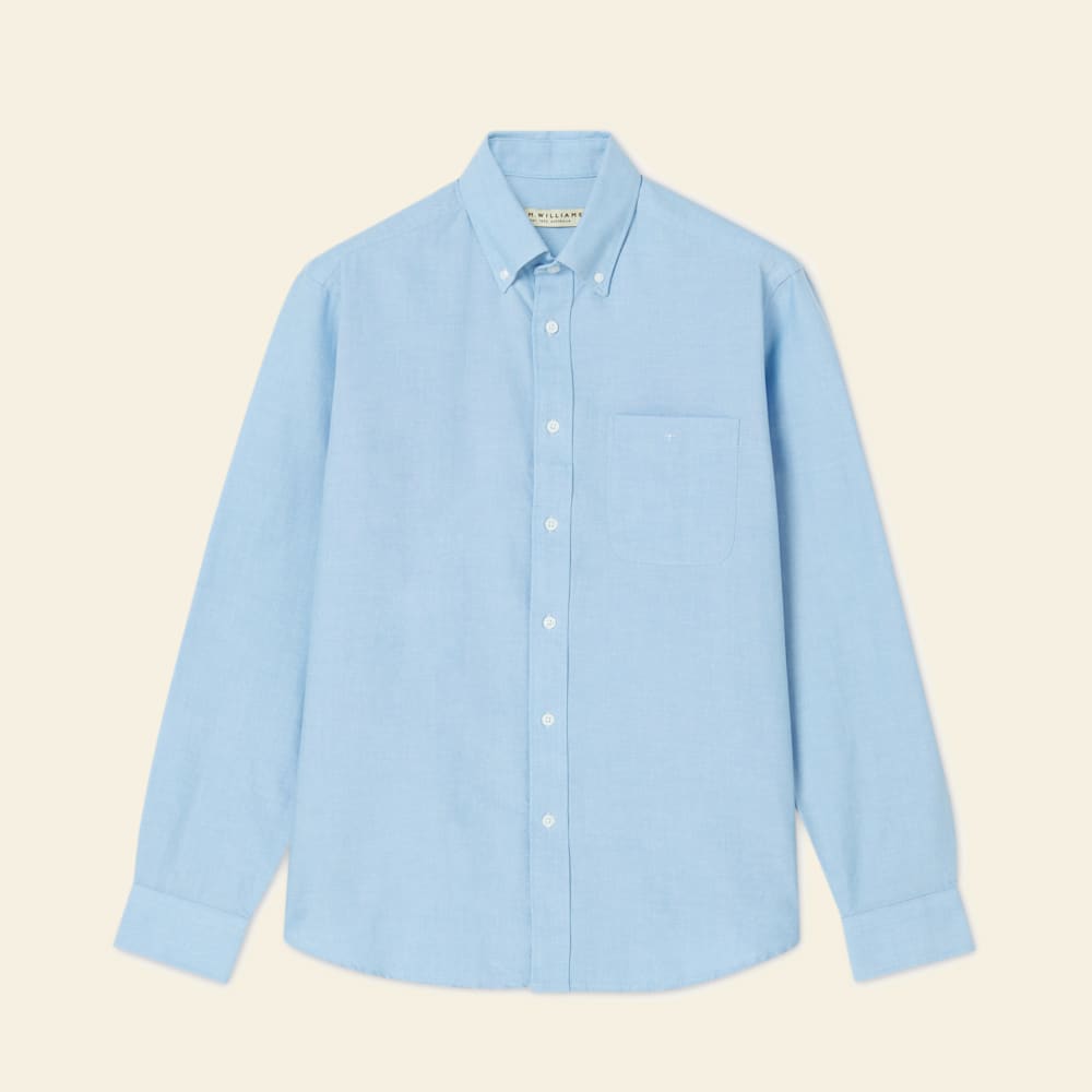 Light Blue Collins Button Down Shirt | R.M.Williams Shirts