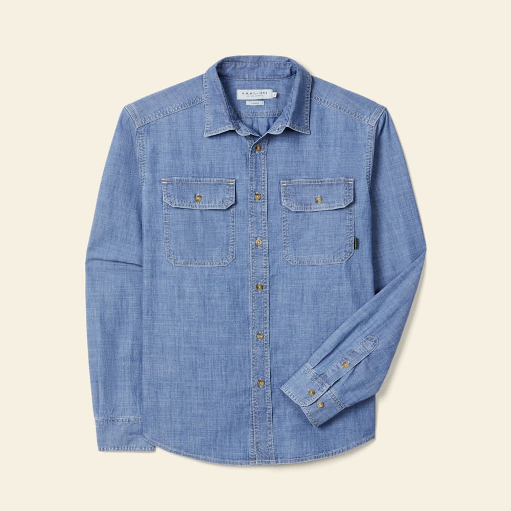 rm williams denim dress RM Williams Westerner Brigalow Shirt Dress