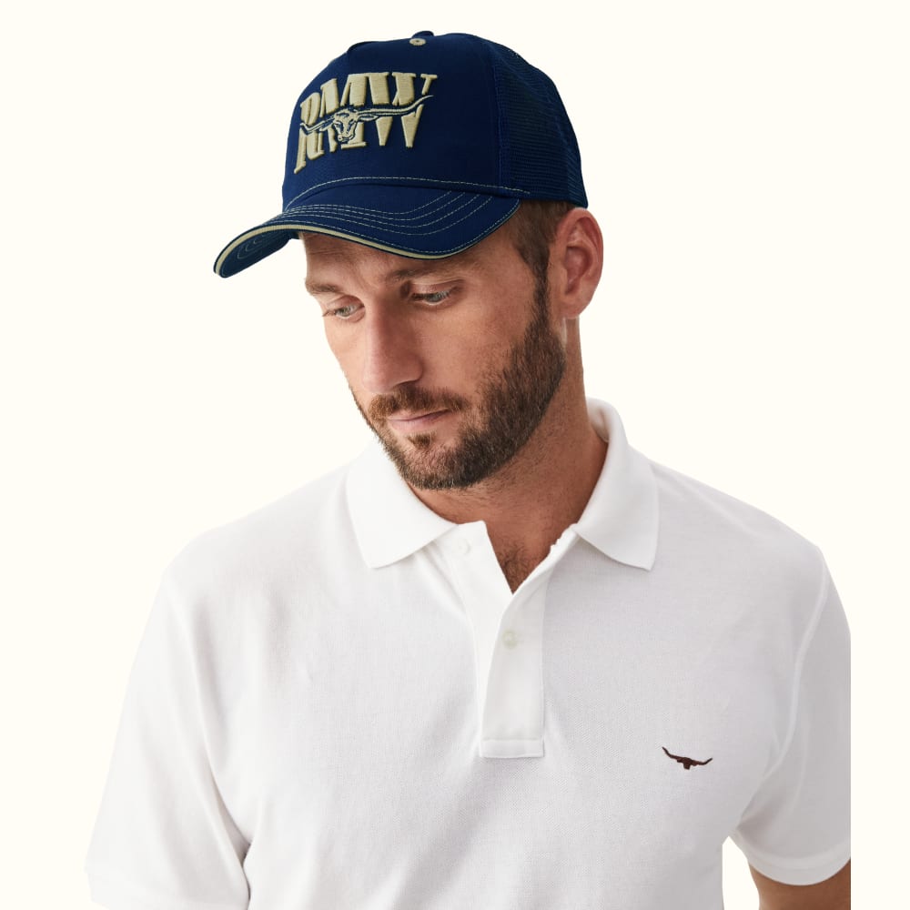 Navy Brindle Cremorne Cap R.M.Williams Caps R.M.Williams