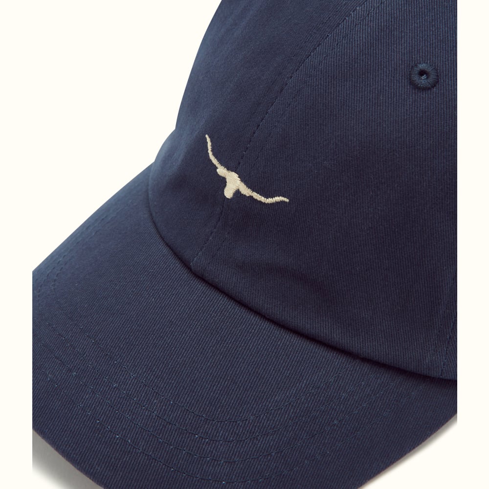 Navy/Bone Mini Longhorn Cap | R.M.Williams Caps | R.M. Navy/Bone Mini Longhorn Cap | R.M.Williams Caps | R.M.