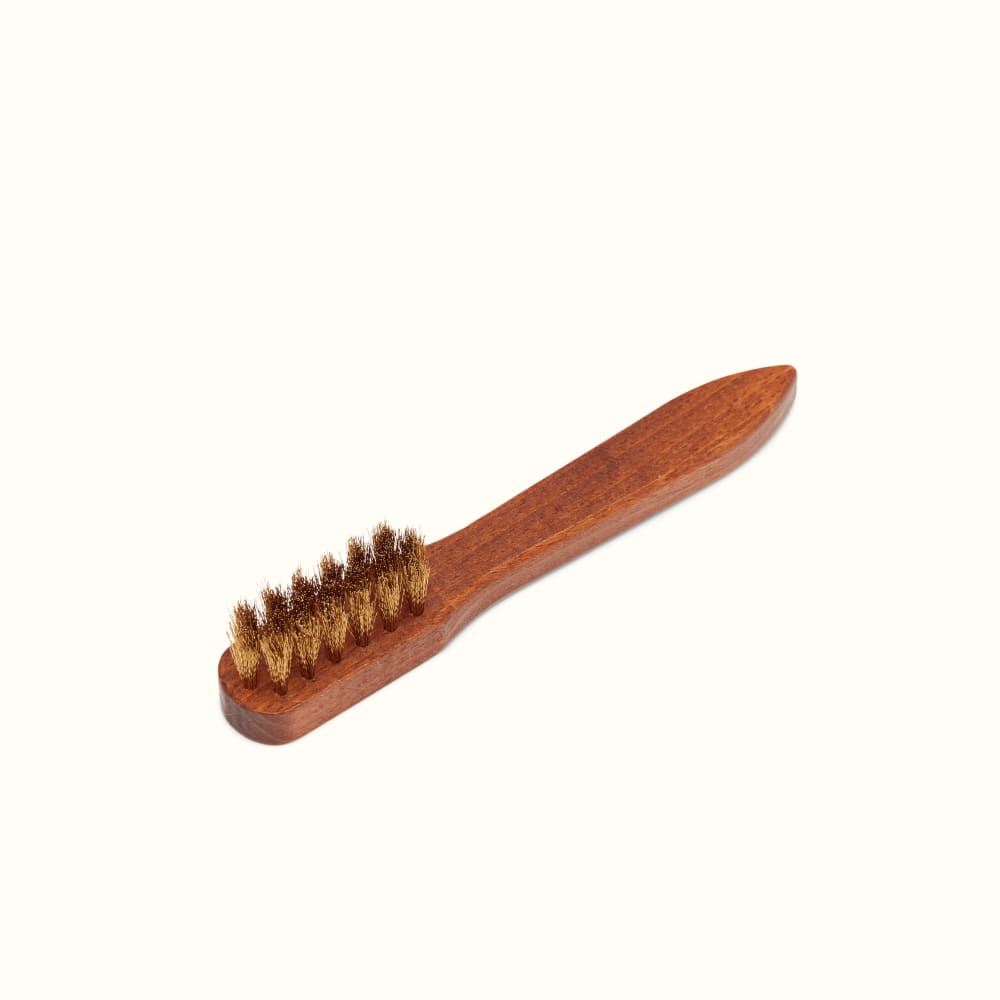 Natural Suede Brass Bristle Brush