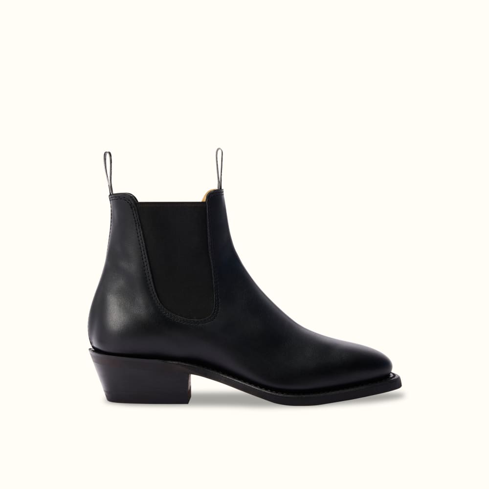 Black Lady Yearling Rubber Sole Boots, R.M.Williams Chelsea Boots