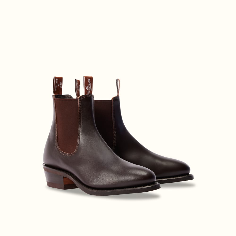 RM Williams Boots Online  Yearling Chestnut Leather Chelsea Boots