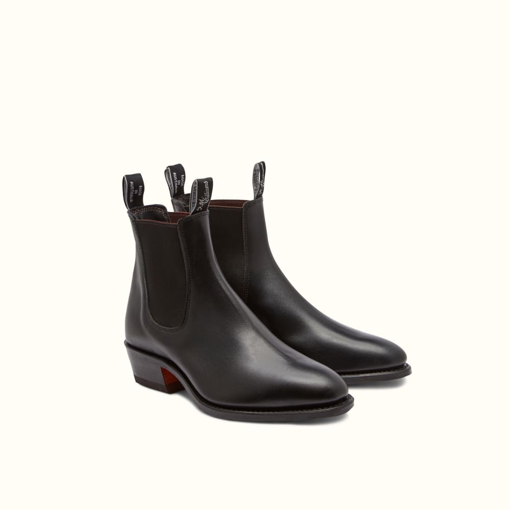 Black Lady Yearling Rubber Sole Boots, R.M.Williams Chelsea Boots