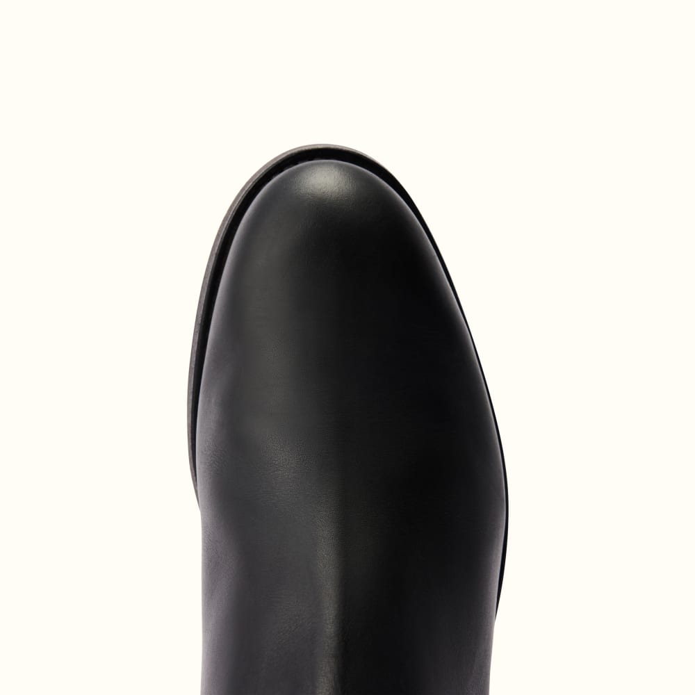 R.M. Williams Gardener Work Boot in Greasy Kip Black Leather