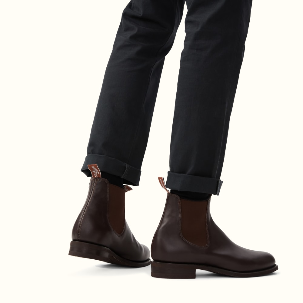 RM Williams Boots Online  Yearling Chestnut Leather Chelsea Boots