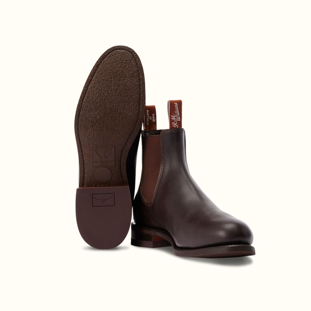 R.M. Williams Brown Suede Classic Turnout Chelsea Boots R.M.Williams