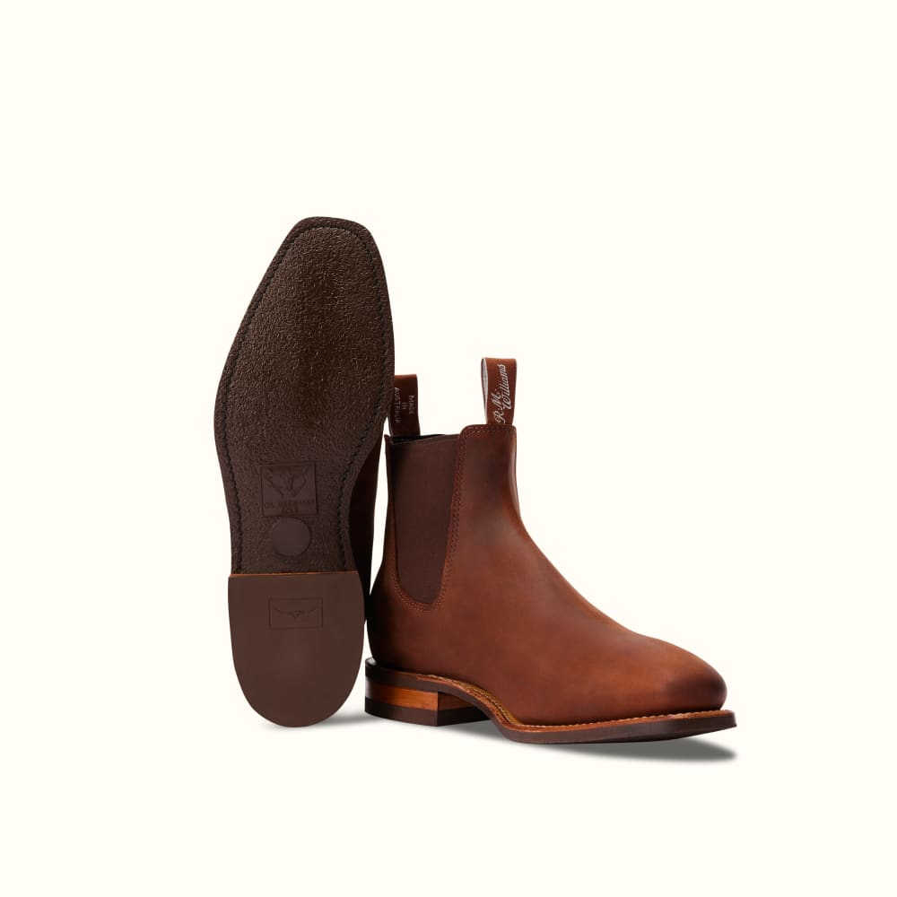 R.M. Williams Brown Suede Classic Turnout Chelsea Boots R.M.Williams