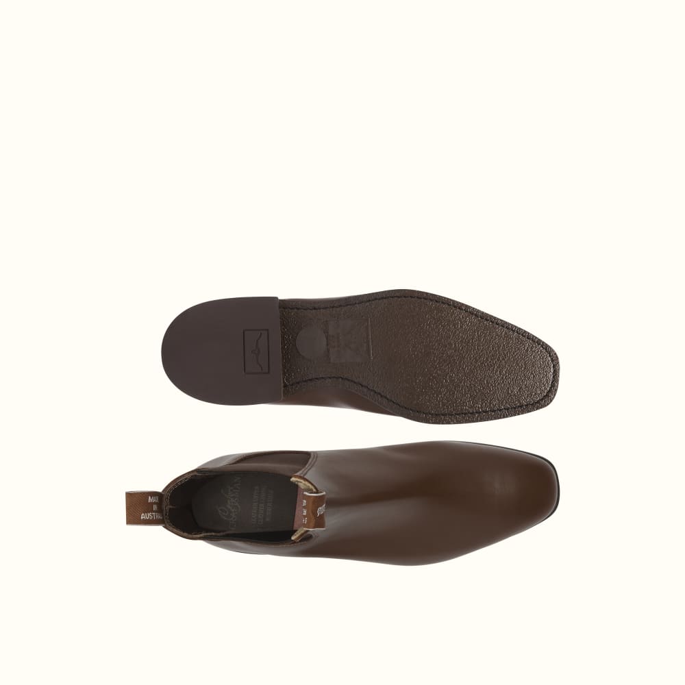RM Williams Comfort Craftsman Boot – Dark Tan (Rubber Sole)