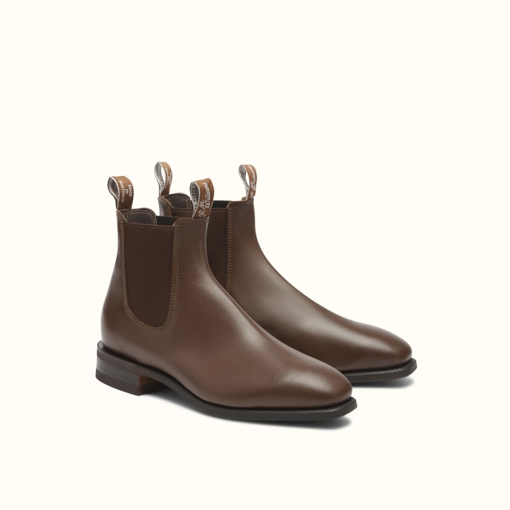 Dark Tan Comfort Craftsman Boots R.M.Williams Chelsea Boots
