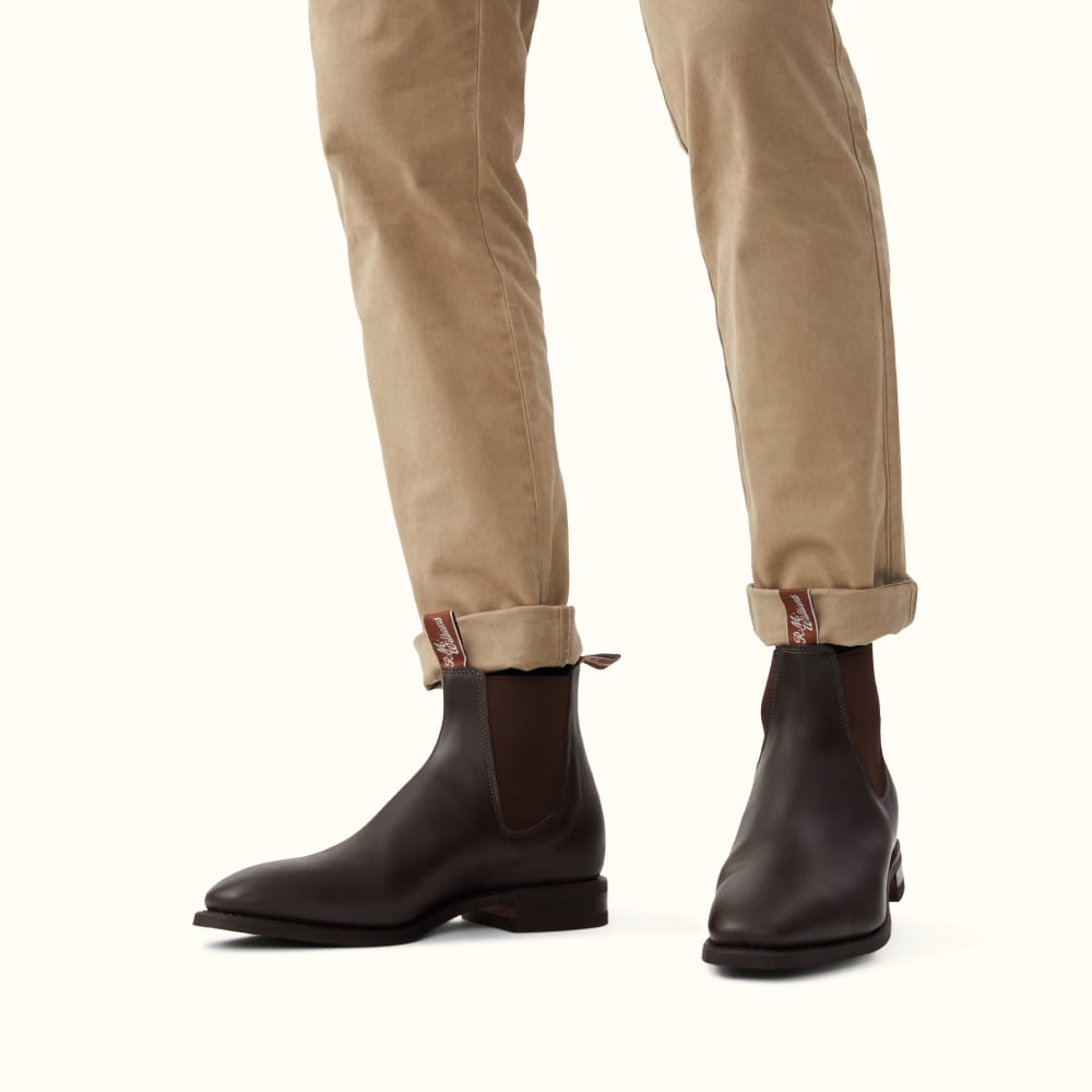 Chestnut Comfort Craftsman Boots R.M.Williams Chelsea Boots