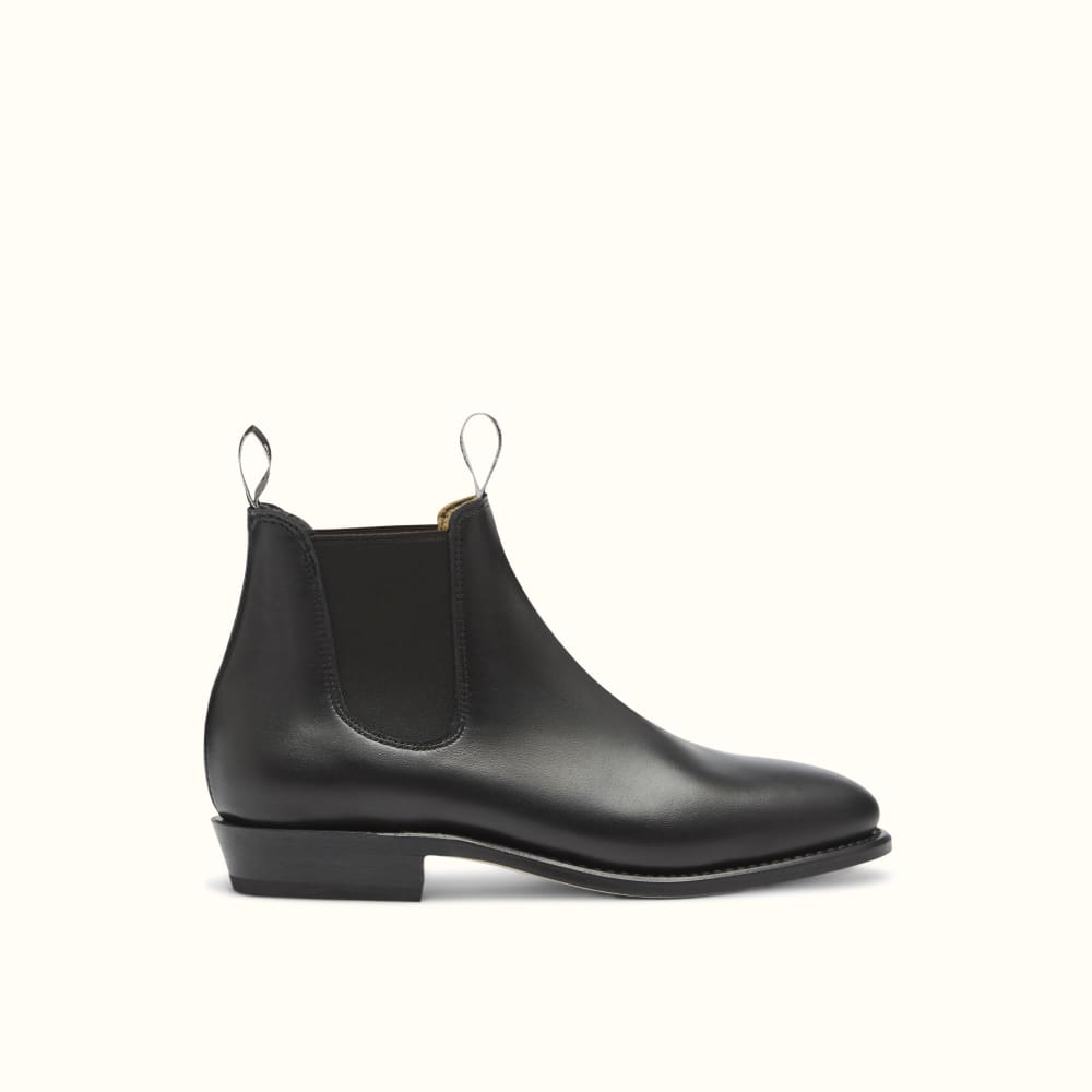 R.M. Williams Adelaide Boots in Black Leather - The Ben Silver
