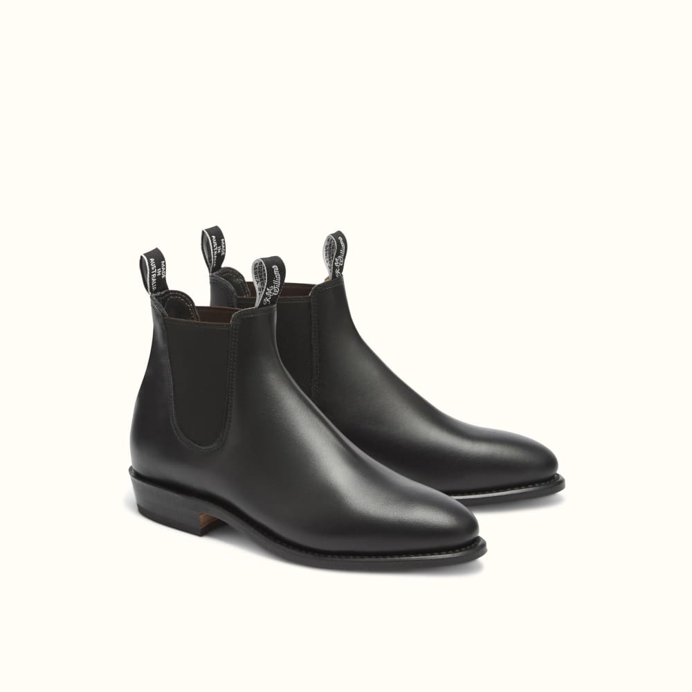 R.M. Williams Adelaide Boots in Black Leather - The Ben Silver