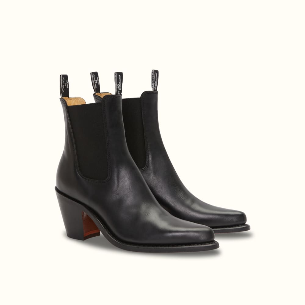 Maja leather black sock boots hot sale