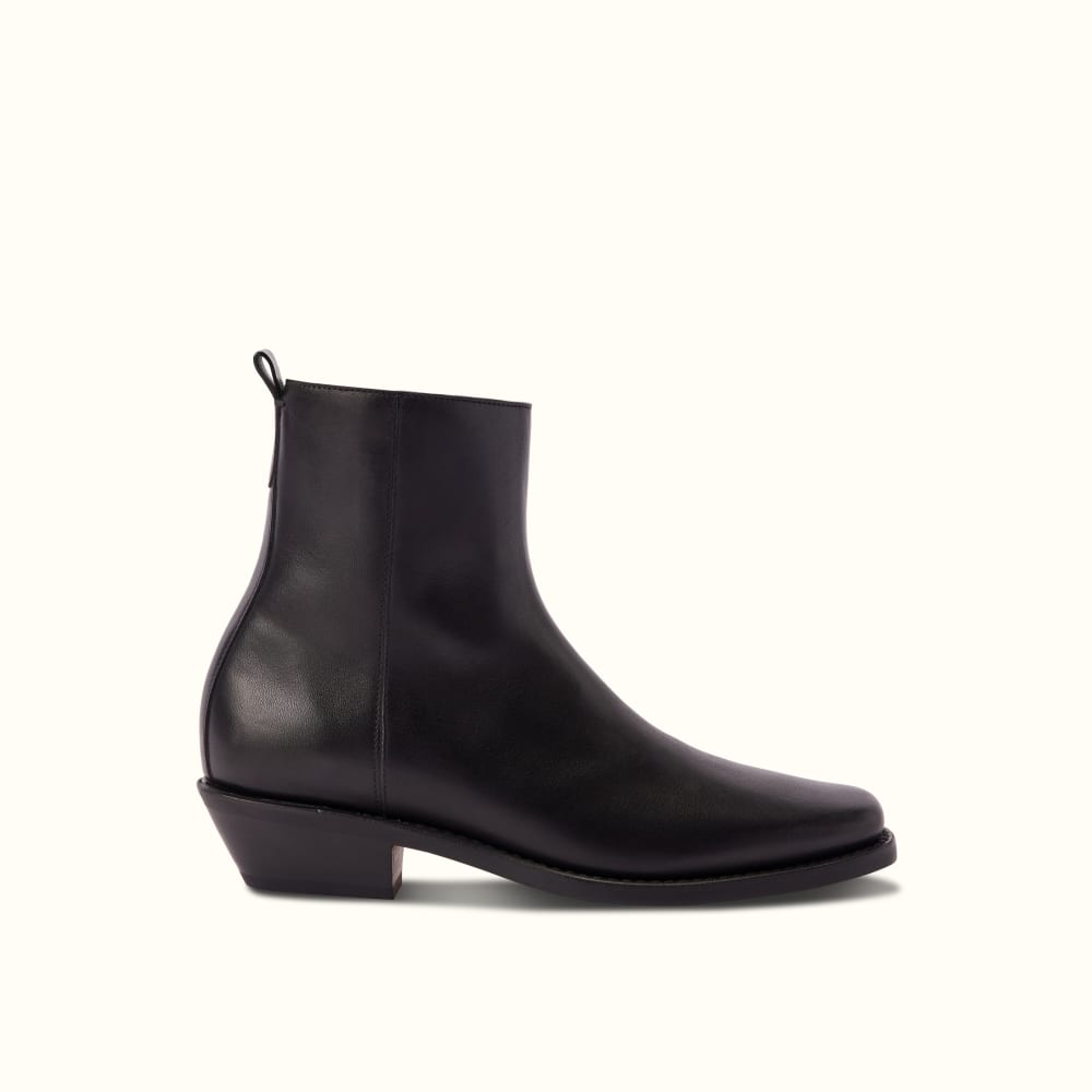 Black zip boots deals