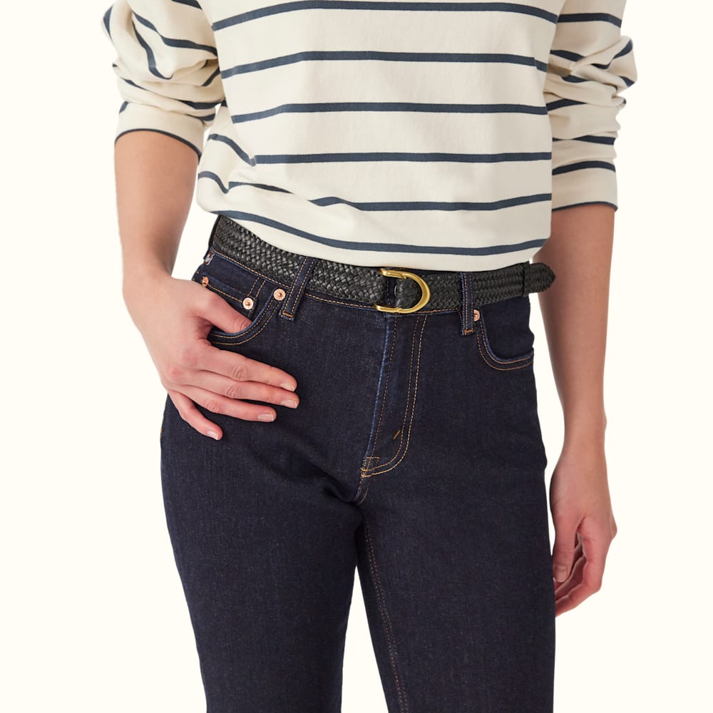 Rm williams plaited belt top