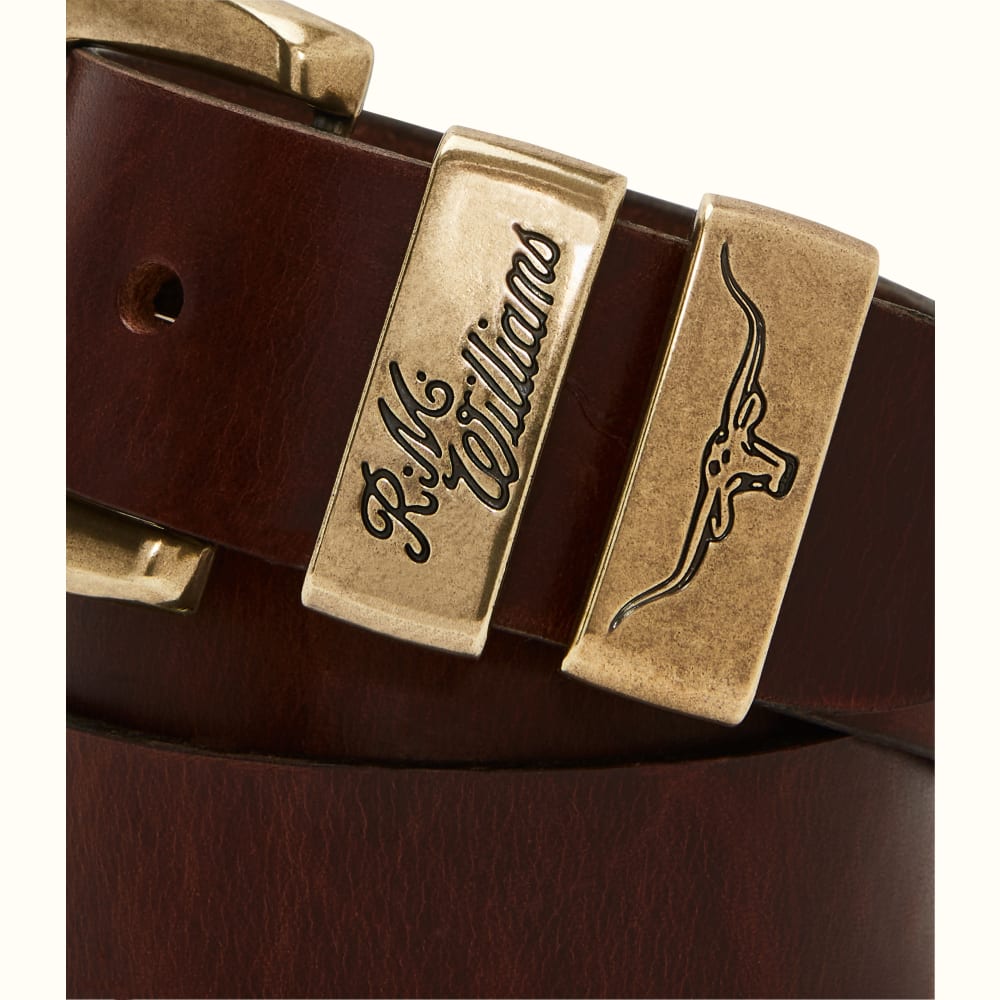 RM Williams Drover Anniversary Belt - Chestnut