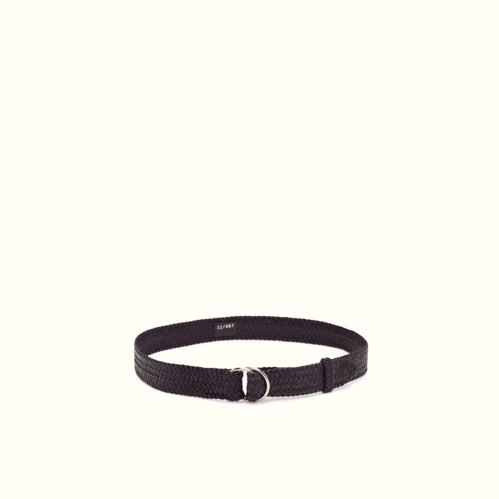 Black 1 1 4 Inch Plaited O Ring Belt R.M.Williams Belts R.M