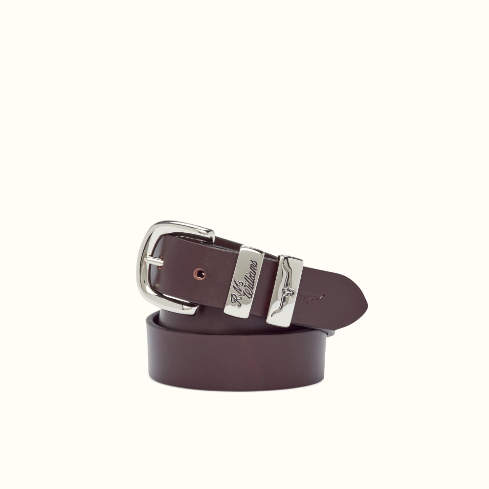 Chestnut 1 1 4 3 Piece Solid Hide Belt R.M.Williams Belts R.M.Williams United States