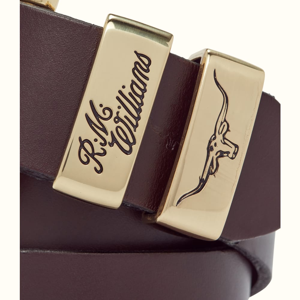 RM Williams 3 Piece Solid Hide Belt