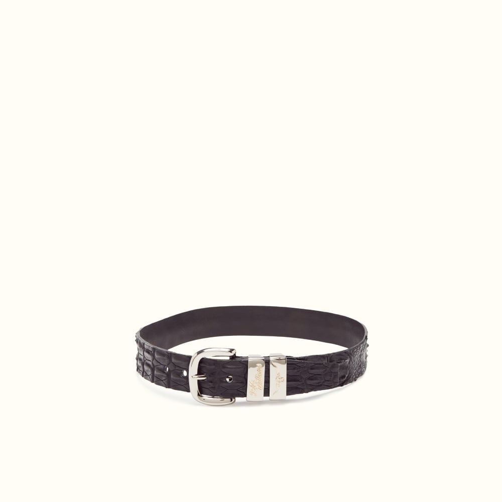 Black 1 1/2 Crocodile Belt, R.M.Williams Belts