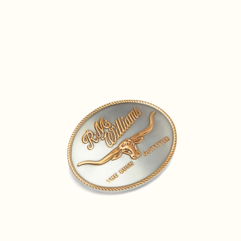 R.M.Williams Logo Buckle by R.M.Williams Online, THE ICONIC