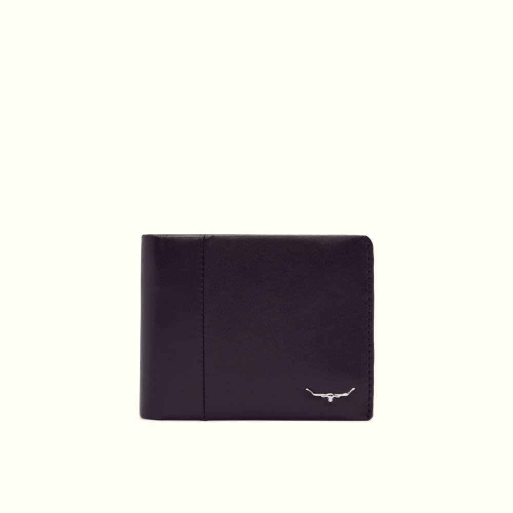 men's black leather wallet with coin pocket — MUSEUM OUTLETS