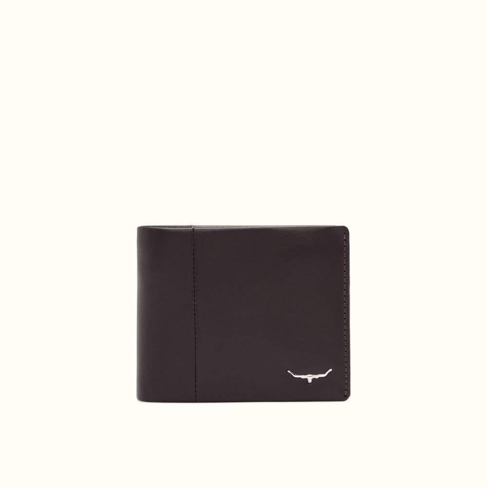 Mens wallet with coin purse top