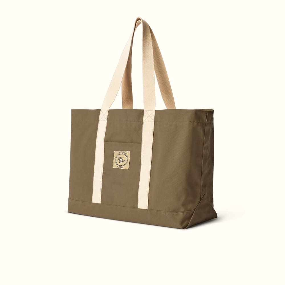 Khaki tote bag top