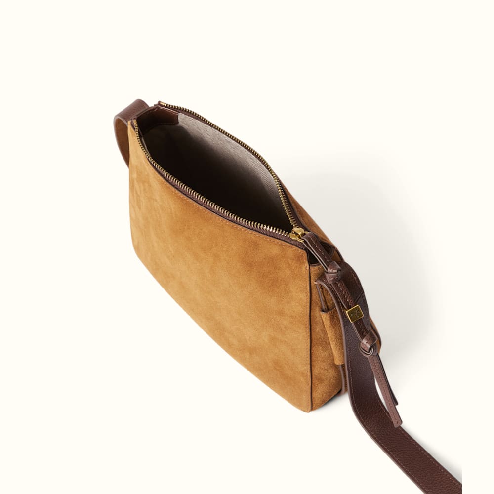Suede leather crossbody bag online