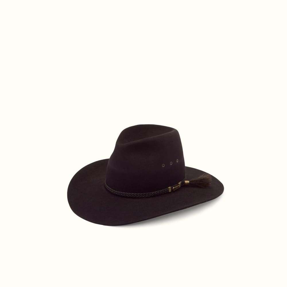 Black Akubra Longhorn Hat R.M.Williams Hats R.M.Williams