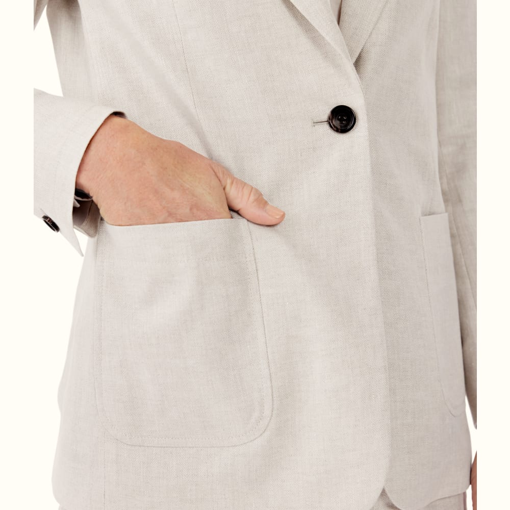 Ecru blazer womens shop