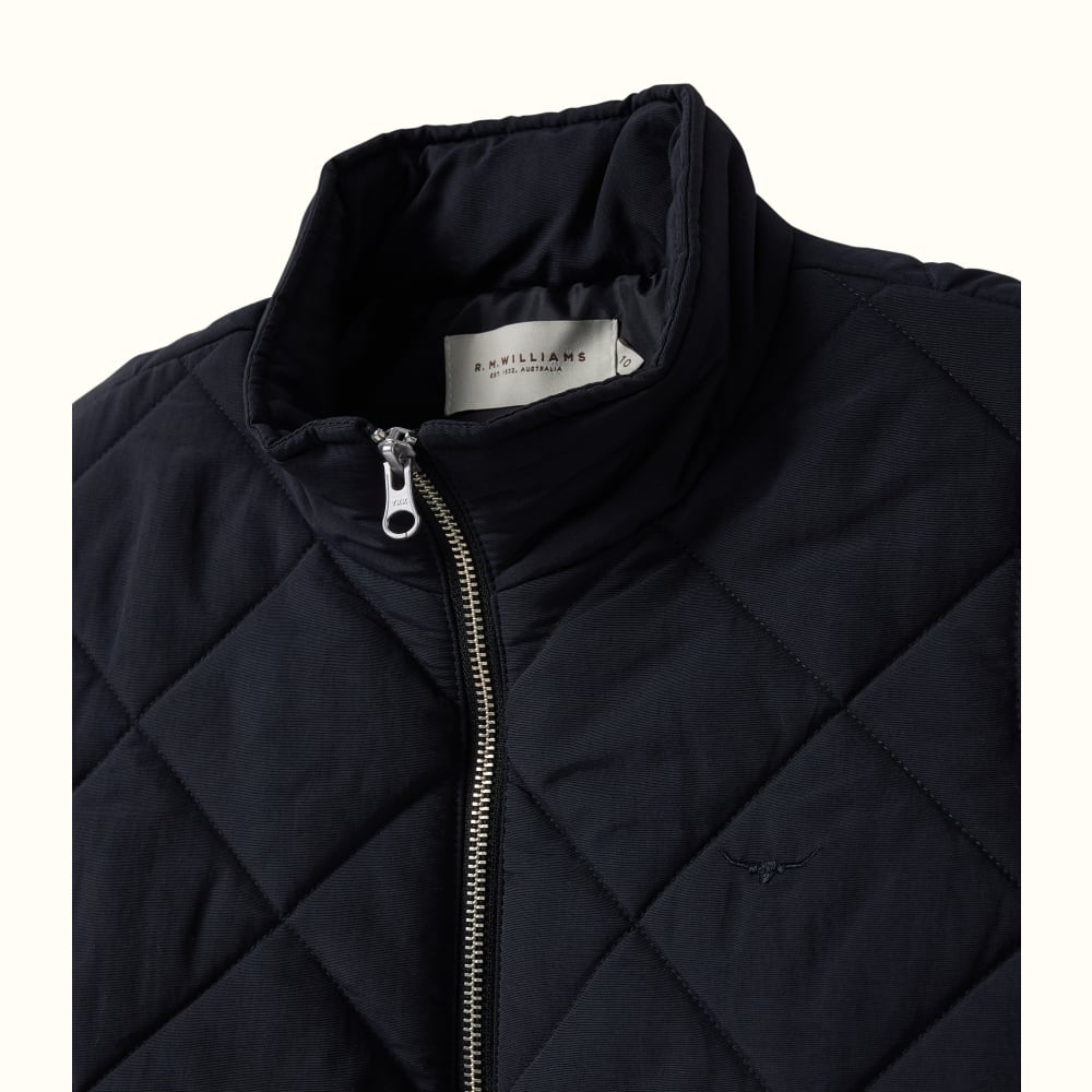 なっちゃん様 ウールナイロンリバーVEST Tang Vest in navy wool blend