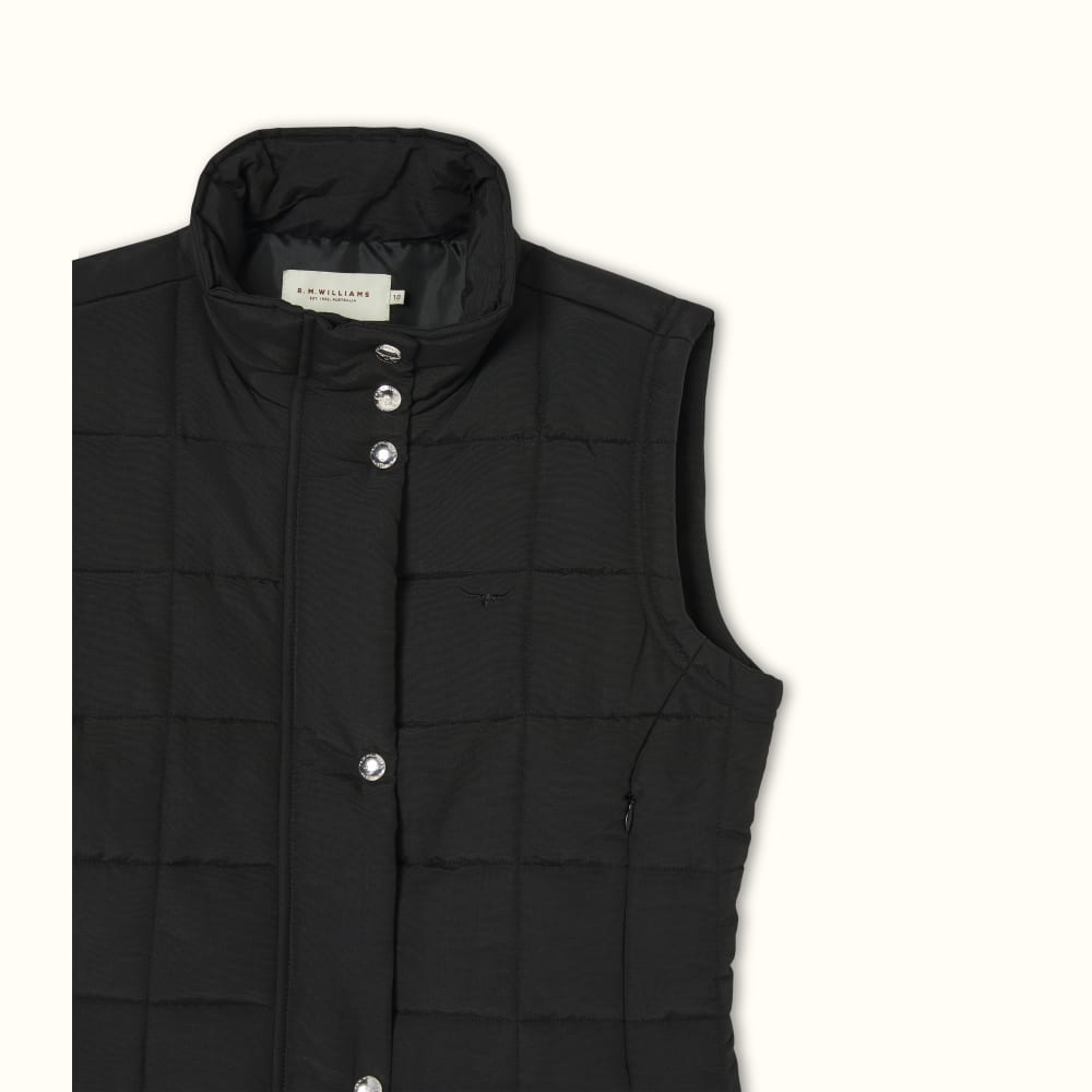 Black Wilpena Creek Vest R.M.Williams Vests R.M.Williams France