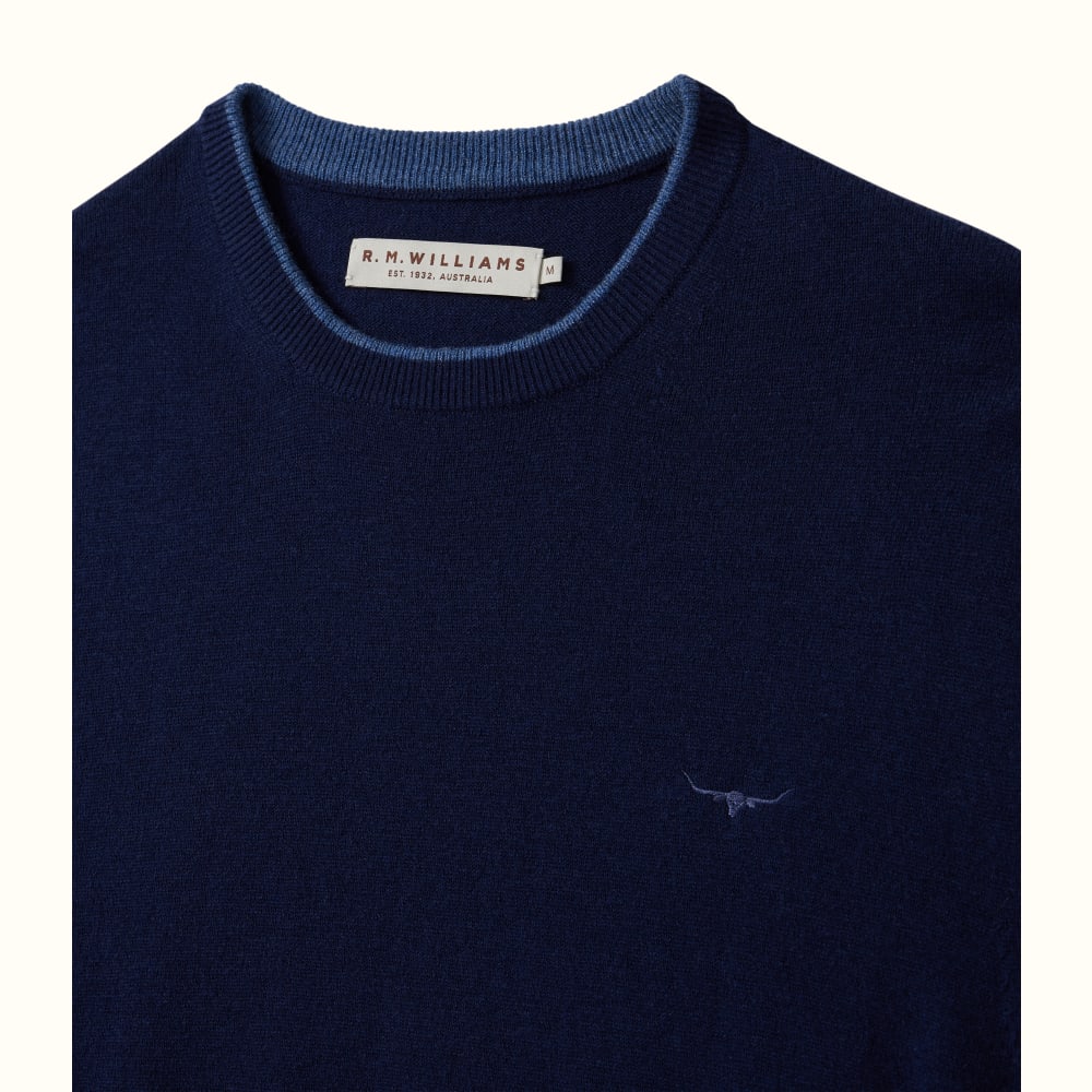 Wool navy sweater cheap