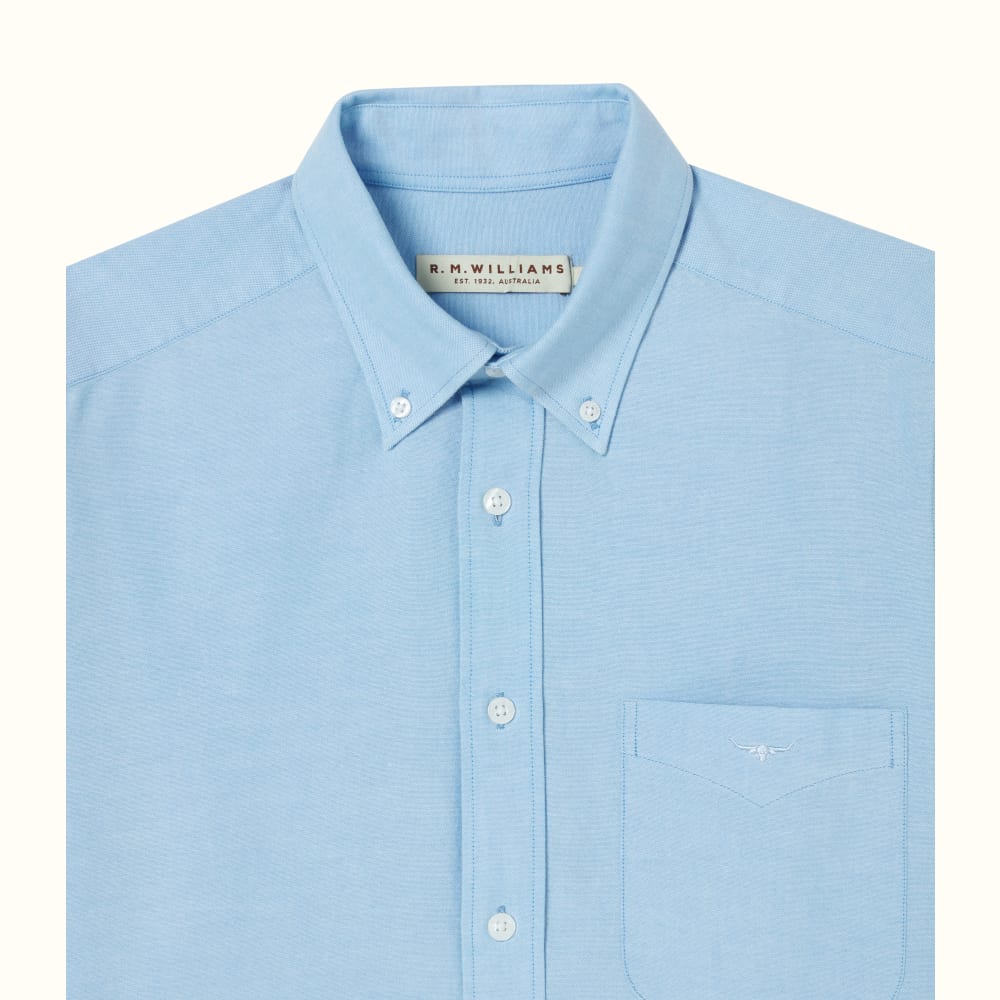 Light Blue Jervis Button Down Shirt | R.M.Williams Shirts | R.M.