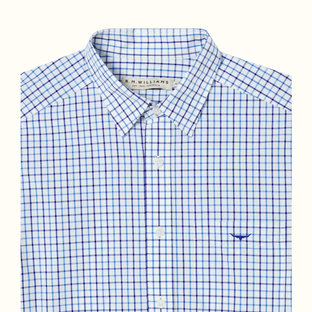 Navy blue and white dress shirt sales