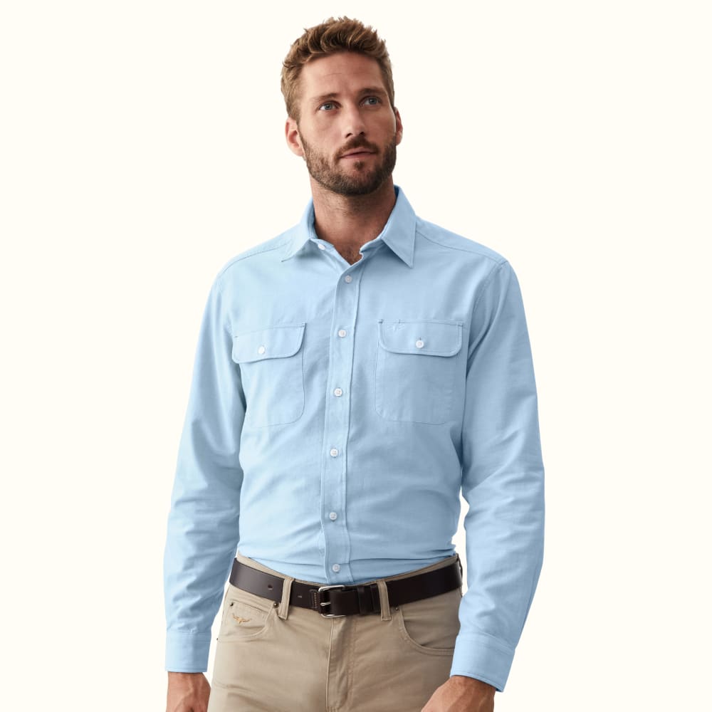 Light Blue Bourke Shirt R.M.Williams Shirts R.M.Williams United States