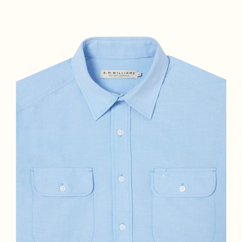 Light Blue Bourke Shirt R.M.Williams Shirts R.M.Williams