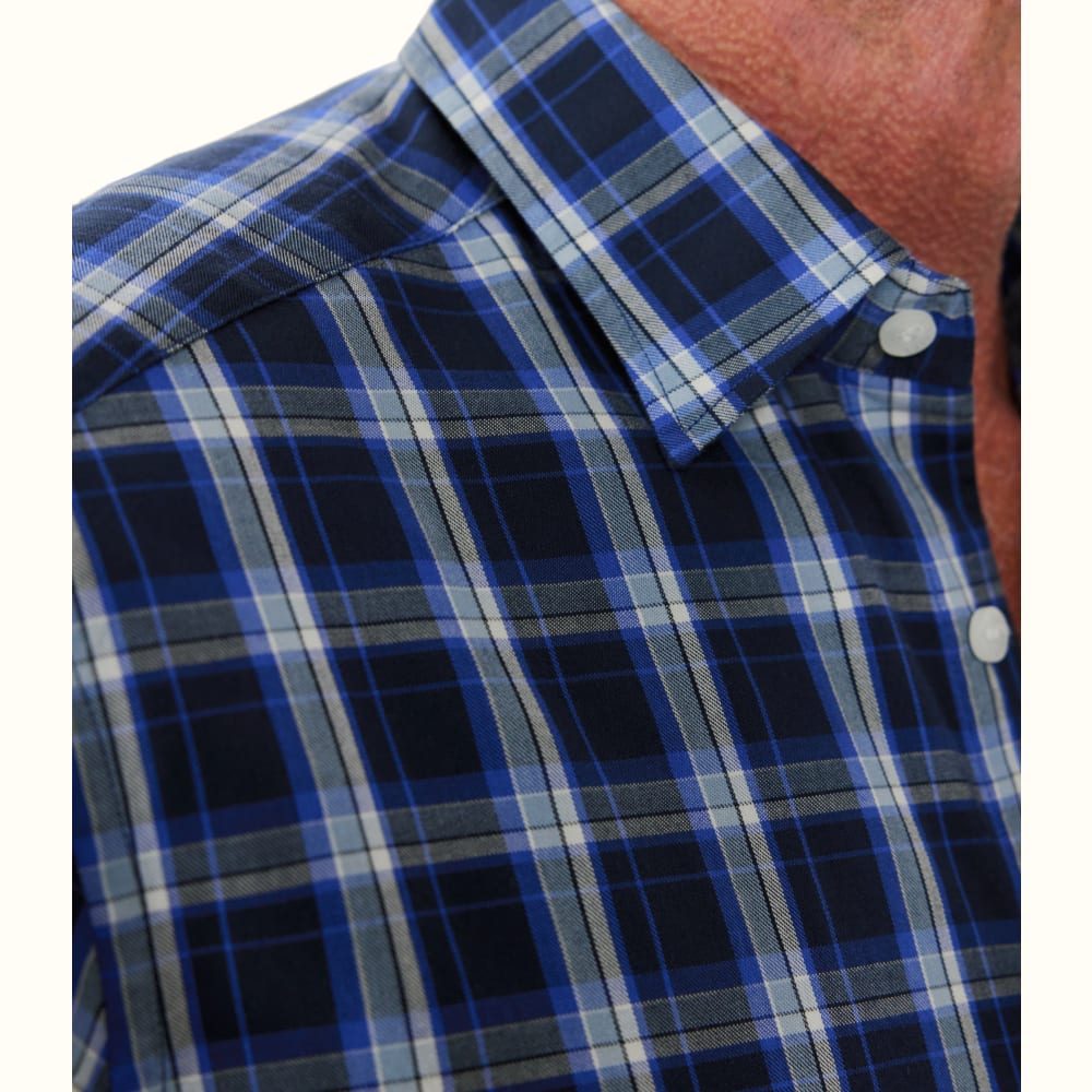 RM Williams Hervey Shirt - Navy/White Check