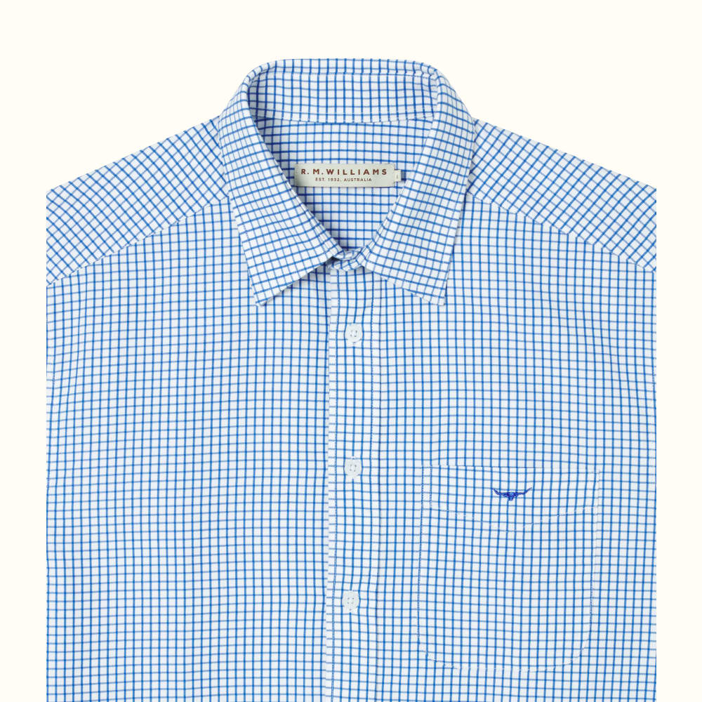 RM Williams Hervey Shirt - Navy/White Check