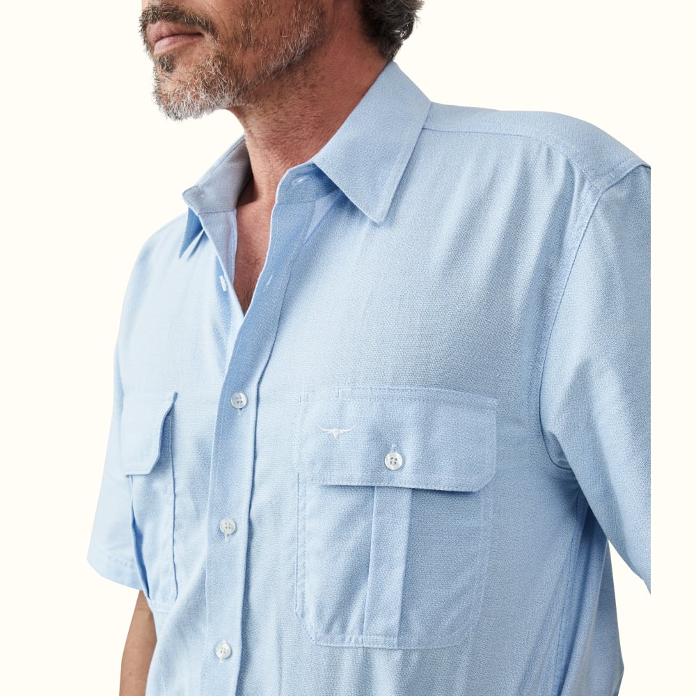 Mens short sleeve shirts with two pockets sales