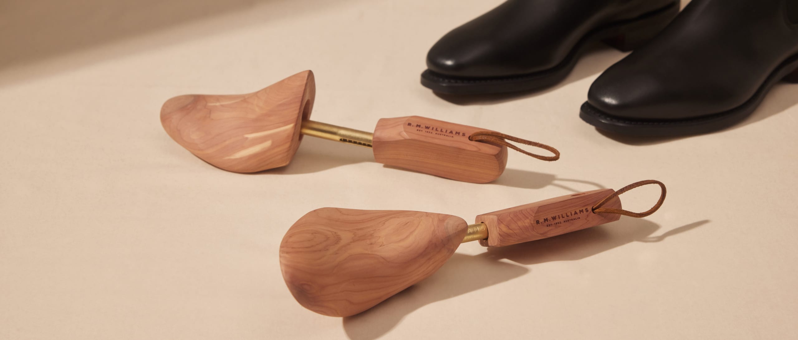 Shoe trees and shoe care of RM Williams