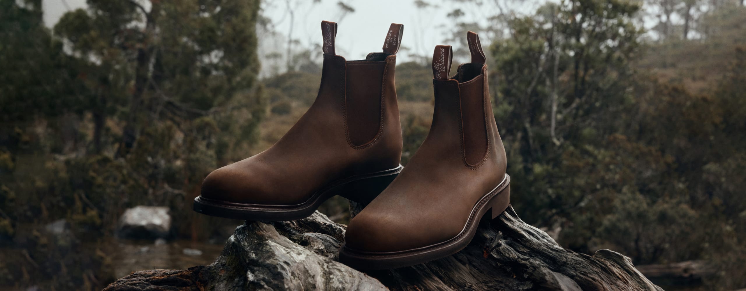 RM Williams Australia authentic brown leather Chelsea work boots